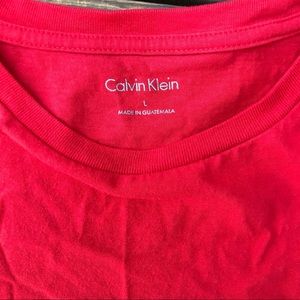 Calvin Klein Shirts - Calvin Klein Red Tshirt. Calvin Klein Shirts - Calvin Klein Red Tshirt.
